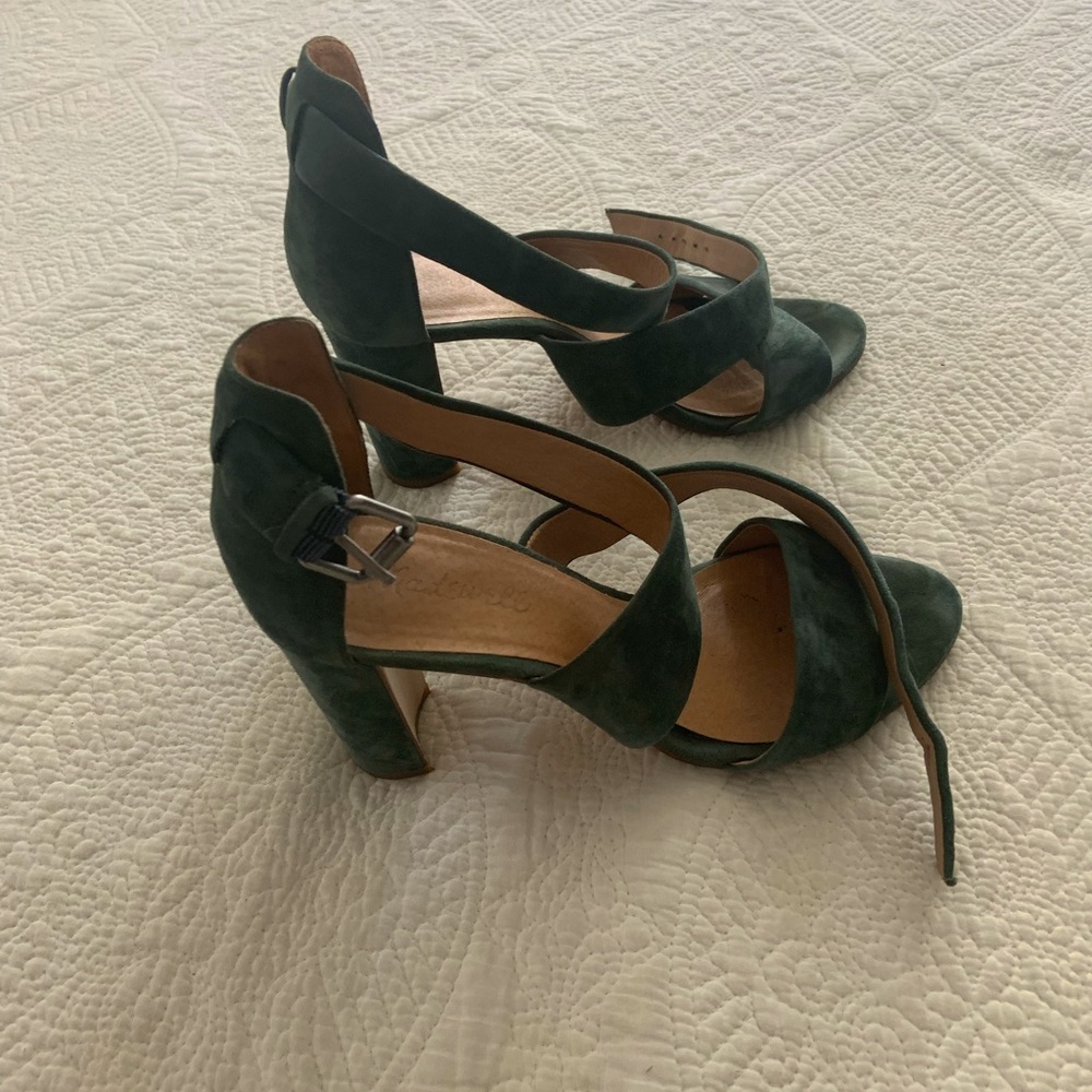 Madewell suede heeled sandals